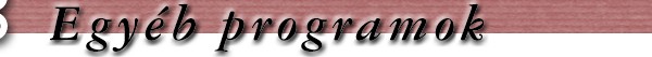 Egy�b rendezv�nyek